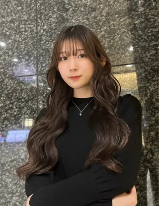 ロング カラー 顔まわり/オフィス カラー/青栁優🔆のヘアスタイル