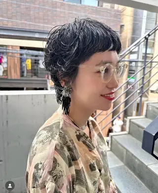 ショート パーマ MISUZU🪡 ナチュラルモードのヘアスタイル