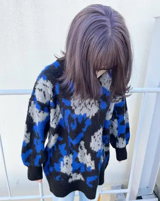 ミディアム カラー ﾊｲﾄｰﾝ/ｼｮｰﾄ 村上淳乃🐥のヘアスタイル