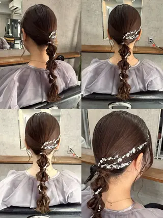 ヘアアレンジ 松井那津子 /ハイライトブリーチのヘアスタイル