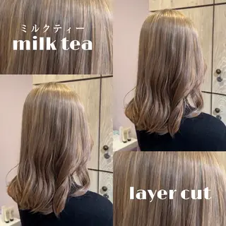 セミロング カラー 柔らかいcolor ¦韓国¦🩰マユ🩰のヘアスタイル