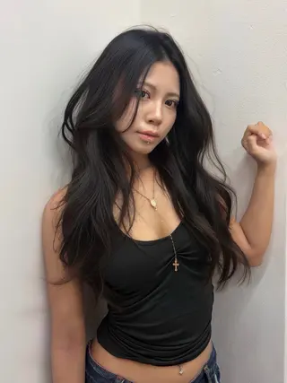 ロング sara/名古屋 /ワンホンヘアのヘアスタイル