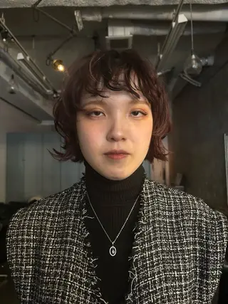 ショート パーマ 上原 心のヘアスタイル