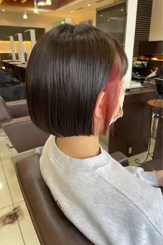 ミディアム カラー 🤎韓国ヘア ベージュ まゆか🤎のヘアスタイル