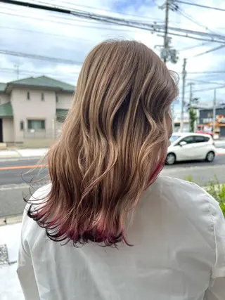 ミディアム カラー 髪質改善／透明感 NAKAIEのヘアスタイル