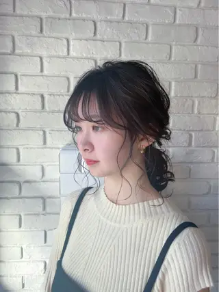 ヘアアレンジ 髪質改善/縮毛矯正 艶カラー/珠聡のヘアスタイル