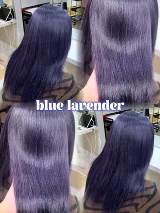 セミロング ハイトーン×推し カラー💫Miyuのヘアスタイル