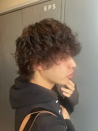 パーマ メンズ 透明感/血色カラー/ 似合せレイヤー/ゆいのヘアスタイル