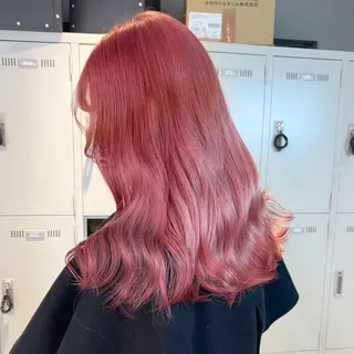 セミロング カラー ヘアアレンジ 韓国レイヤーカット /韓国トレンドカラーのヘアスタイル