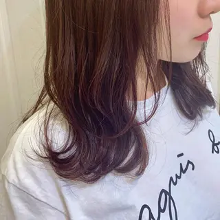 セミロング Lond fleur 大宮  ロンドフルール所属・石畑結華 Lond店長のヘアスタイル