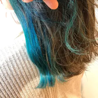 セミロング カラー 髪質改善縮毛矯正 💎TOMOのヘアスタイル