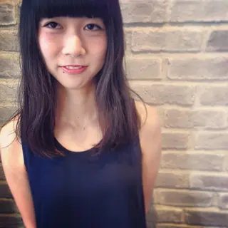 ミディアム セミロング カラー パーマ la fith所属・rico_by ヘアとアイブロウのヘアスタイル