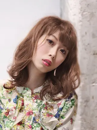 セミロング カラー 髪質改善🌈縮毛矯正 荻原　達矢のヘアスタイル