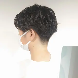 ショート メンズ パーマ iss所属・メンズ/パーマ特化 /波巻き/林洋平のヘアスタイル
