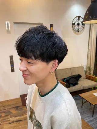 パーマ メンズ 似合わせカット‪// 鶴我万唯華のヘアスタイル