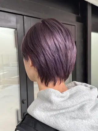 ショート カラー メンズ 透明感カラー/パーマ 🌀アオノのヘアスタイル