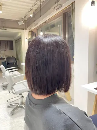 ショート カラー 髪質改善/ボブ /雷賀のヘアスタイル