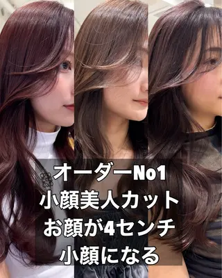 セミロング カラー ヘアアレンジ ✨レイヤーカット/透 名感カラー特化✨のヘアスタイル