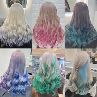 カラー 大阪ケアブリーチ/ ミルクティーベージュのヘアスタイル