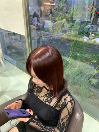 セミロング レイヤー／マツエク 💋𝑨𝑵𝑵𝑨のヘアスタイル