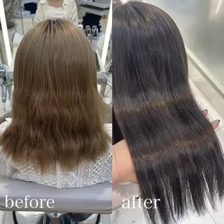 セミロング カラー Hina🫧透明感 カラー🫧のヘアスタイル