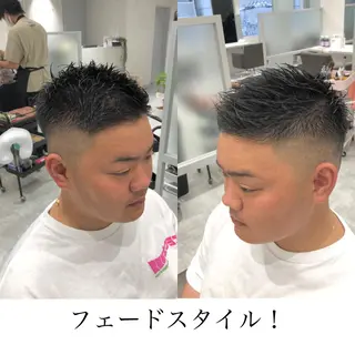 ショート カラー パーマ メンズ kiitos所属・関西センターパート メンズモデル募集のヘアスタイル