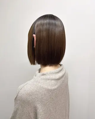 ショート 伶風/ボブ/ ヘーゼルベージュのヘアスタイル