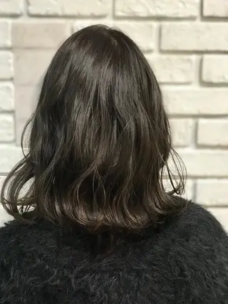 ミディアム カラー パーマ 日比 貴大/ minim hairのヘアスタイル