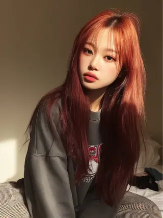 カラー 京都レイヤーカット/ 縮毛矯正/羽柴りくのヘアスタイル