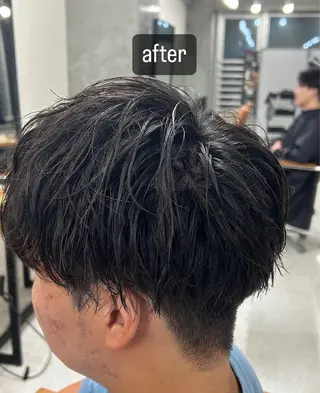 メンズ カズキ🌼曲がる縮毛 ／くせ毛パーマのヘアスタイル