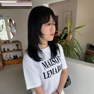 セミロング カラー ニイ/栄/ カラーリスト/ロングのヘアスタイル