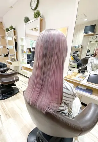 ロング カラー 🌈派手髪ハイトーン 🌈鈴木亮太🌈のヘアスタイル