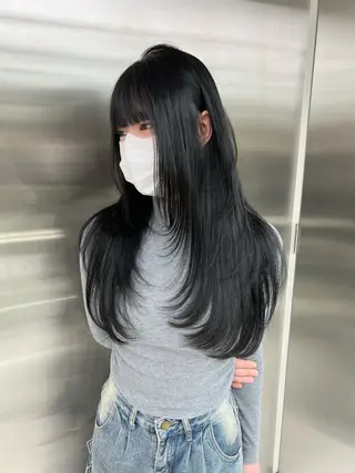 ロング REDEAL SHIBUYA所属・maya/レイヤー カット/ミインパーマのヘアスタイル