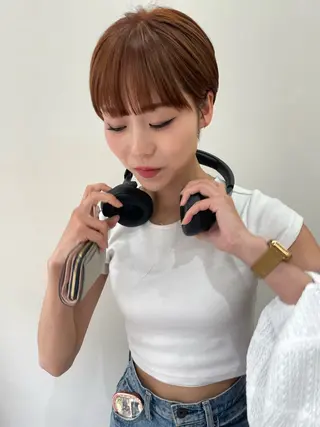 ショート カラー パーマ ヘアアレンジ メンズ tatsumi/ボブ ウルフ/レイヤーのヘアスタイル