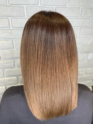 ミディアム 髪質改善/縮毛矯正 艶カラー/珠聡のヘアスタイル