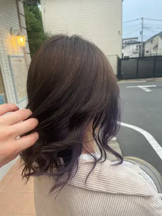 ミディアム カラー 🪼高評価🪼 💎柴崎の藤咲💎のヘアスタイル