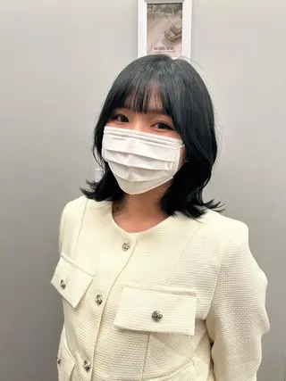 ショート 韓国ネイル🤍 イワサキ　リコ🍒のネイルデザイン