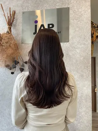 ロング カラー たなか りなのヘアスタイル