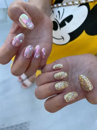 ロング カラー ヘアアレンジ キッズ ネイル マツエク・マツパ 福田 加奈のネイルデザイン