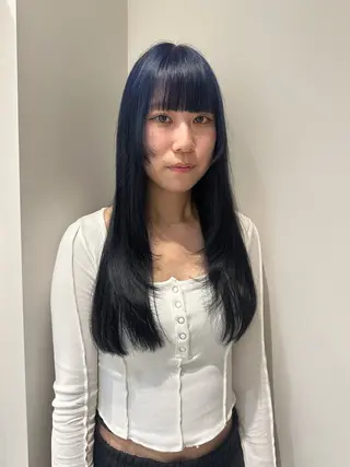 ロング カラー 松本 雪愛のヘアスタイル