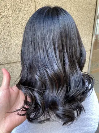 セミロング メンズ縮毛矯正 ニュアンスパーマのヘアスタイル