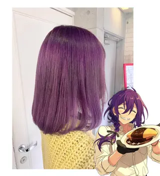 ミディアム カラー GARU-ガル-所属・TSUNO🦖 派手髪/オタク美容師のヘアスタイル