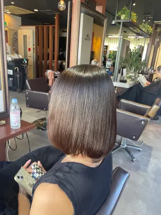 ミディアム パーマ eim hair rink  長津田店所属・🫧透明感カラー 🫧しほのヘアスタイル