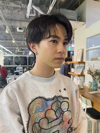 メンズ シャドウパーマ/ 波巻パーマYu-Kiのヘアスタイル