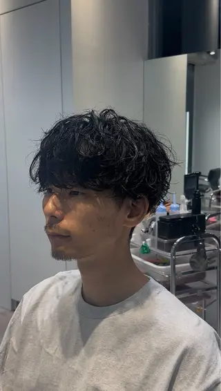ショート メンズ 似合わせパーマ🔥 河浪  大智のヘアスタイル