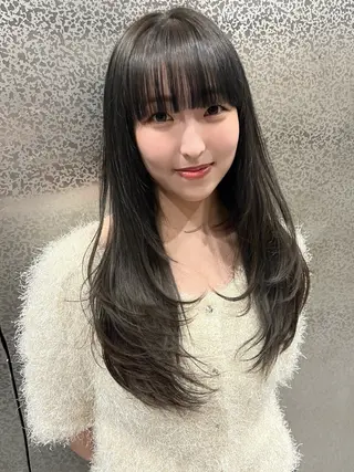 セミロング カラー 尾崎隼大 レイヤー/韓国ヘアのヘアスタイル