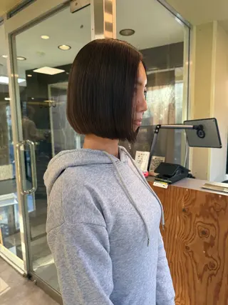 ショート 伶風/ボブ/ ヘーゼルベージュのヘアスタイル