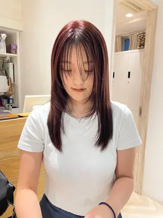 ミディアム カラー ヘアアレンジ 眉毛アイブロウ&まつ毛パーマiena渋谷/パリジェンヌ/眉毛まつげパーマ/眉毛アイブロウ所属・iena渋谷 /ゆーこのマツエク・マツパデザイン