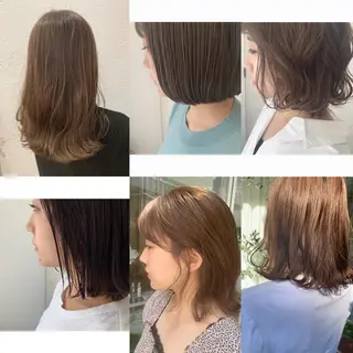 ミディアム カラー fio マナミのヘアスタイル