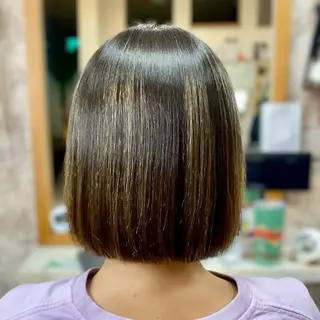 ミディアム YELLOW CORN 金沢文庫所属・【金沢文庫4分】髪質 改善/縮毛矯正アラタのヘアスタイル